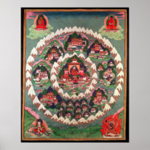 The Paradise of Shambhala, Tibetan Banner Print