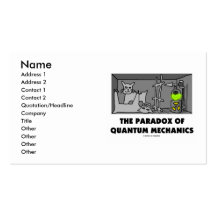 The Paradox Of Quantum Mechanics Business Card Templates