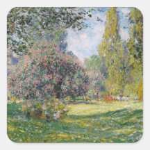 The Parc Monceau - Claude Monet Square Sticker