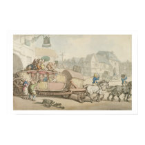 The Paris Diligence (pen & ink and w/c on paper) posters