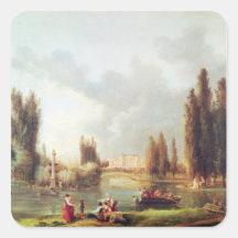 The Park and Chateau at Mereville Square Sticker