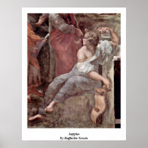 The Parnassus Detail: Sappho By Raffaello Sanzio Poster