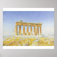The Parthenon, c.1834 (w/c over pencil on paper) Poster