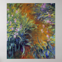 The Path Through the Irises by Claude Monet Poster
