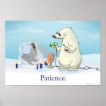 The Patient Polar Bear Print