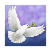 The Peace Dove Wrapped Canvas Canvas Print