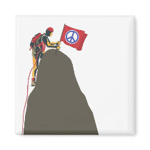 The peaceful rock climber refrigerator magnet