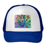 The Peacock Shows Its Feathers Mesh Hat
