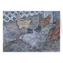 the pecking order! greeting cards