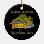 The Pelican State Louisiana Alligator Ornament