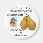 The Perfect Pair are getting Married Save the date Refrigerator Magnets