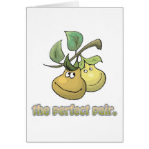 the perfect pair pears greeting cards