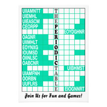 The Periodic Table Word Scramble Invite