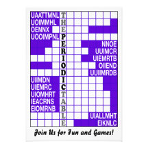 The Periodic Table Word Scramble Invite