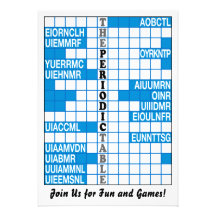 The Periodic Table Word Scramble Invite