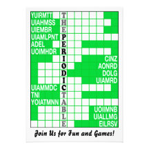 The Periodic Table Word Scramble Invite