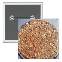 The Phaistos Disc, with unknown significance Pinback Button