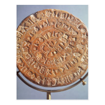 The Phaistos Disc, with unknown significance Postcards