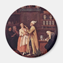 The Pharmacist By Longhi Pietro (Best Quality) Magnets