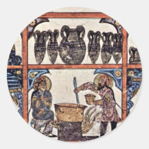 The Pharmacy By Irakischer Maler Des Kräuterbuchs Round Sticker