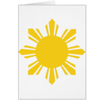 the Philippines   cropped sun, Philippines Greeting Cards