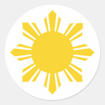 the Philippines   cropped sun, Philippines Round Sticker