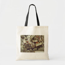 The Philosopher Pyrrho In Stormy Seas By Petrarca- Tote Bag
