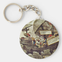 The Philosopher Pyrrho In Stormy Seas By Petrarca- Keychains