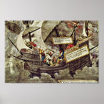 The Philosopher Pyrrho In Stormy Seas By Petrarca- Print