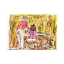The Piano Lesson Gallery Wrapped Canvas