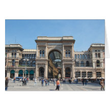 The Piazza Duomo square in Milan, Italy Greeting Card
