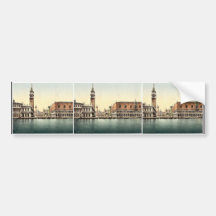 The Piazzetta, Venice, Italy classic Photochrom Bumper Sticker