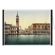 The Piazzetta, Venice, Italy classic Photochrom Cards