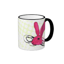 The Pink Bunny  Rabbit Coffee Mug