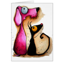 The Pink Dog Greeting Card