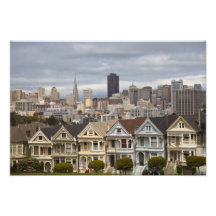 The Pink Ladies Victorian style houses in the Art Photo