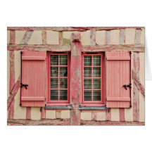 The Pink Window Troyes France Greeting Card