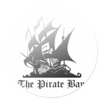 The Pirate Bay Grey To Black Stickers