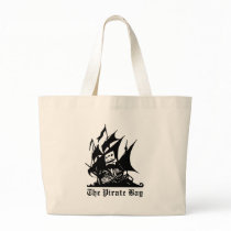 the pirate bay pirate ship logo canvas bags