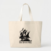 the pirate bay pirate ship logo canvas bags