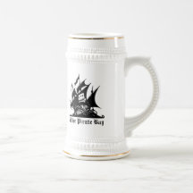 the pirate bay pirate ship logo coffee mug