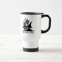 the pirate bay pirate ship logo mugs
