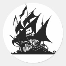 The Pirate Bay Round Stickers