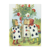 The Playing Cards Painting the Rose Bush postcards