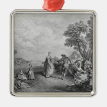 The pleasures of the countryside christmas tree ornament