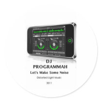 The Pocket Dj Round Stickers