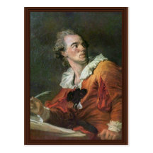 The Poet By Fragonard Jean-Honoré (Best Quality) Postcards