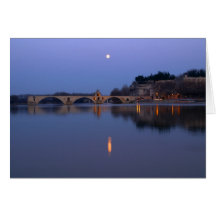 The Pont St. Benezet bridge in Avignon on the Greeting Card