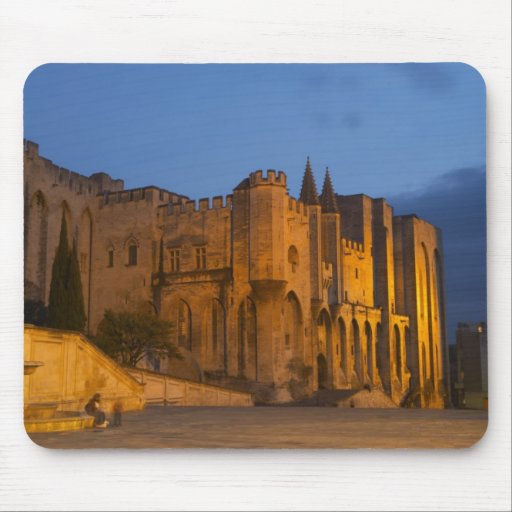 The Pope's Palace in Avignon at sunset. Built Mousepad