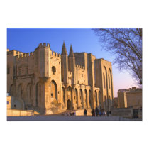 The Pope's Palace in Avignon with people